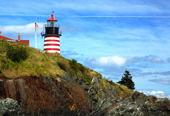 West Quoddy Lighthouse on the rocks