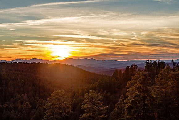 Sunset over the Mountains