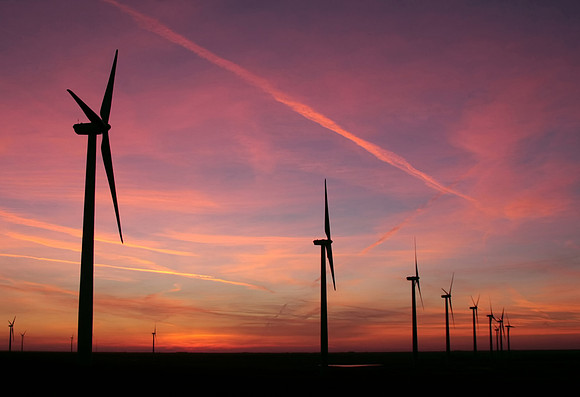 Windmills at Sunset