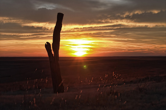 Kansas Flint hills Sunset