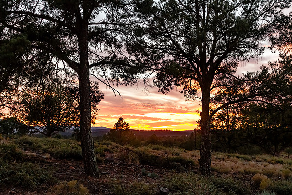 Framed Mountain Sunset