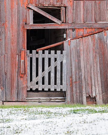 Old Red Barn Doorway