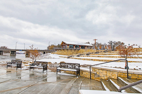 Warren Riverview Park in Winter