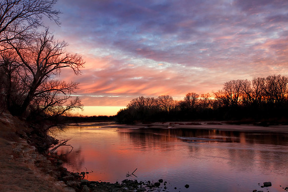 Sunset Down the River